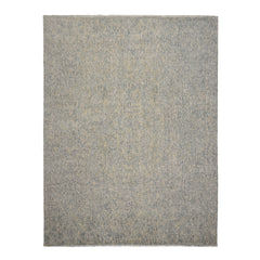 Knotted Rug Gray Slate Hand Knotted 9'x12' Tibetan Sherpa Modern Contemporary 100% Wool Oriental Area Rug