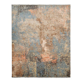 Knotted Rug Celadon Peach Hand Knotted 8'x10' Tibetan Sherpa Modern Contemporary 100% Wool Oriental Area Rug