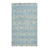 Knotted Rug Blue Hand Knotted 3'0''x5'0" Afghan Moroccan Modern Contemporary Tribal Wool Oriental Area Rug