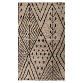 Knotted Rug Beige Hand Knotted 3'0''x5'0" Afghan Moroccan Modern Contemporary Tribal Wool Oriental Area Rug