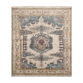 5x7 Beige, Blue, Tan Color Hand Knotted Turkish Oushak 100% Wool Traditional Oriental Rug