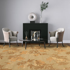 6x9 Light Olive, Brown, Beige Color Hand Knotted Tibetan 100% Wool Transitional Oriental Rug