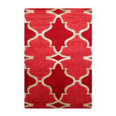4x6 Raspberry, Red, Color Hand Knotted 100% Wool Transitional Oriental Rug