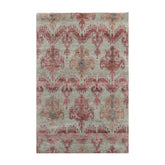 4x6 Gray, Aubergine, Slate Color Hand Knotted Tibetan 100% Wool Transitional Oriental Rug