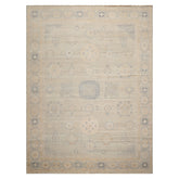 Multi Size Beige Mint Caramel Color Hand Knotted Afghan Oushak Wool Transitional Oriental Rug