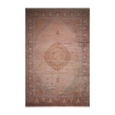 Knotted Rug Beige Rust Hand Knotted Palace Size Persian Traditional Wool and Silk Oriental Area Rug