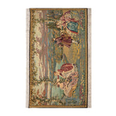 3x5 Beige, Black, Green Color Hand Knotted 100% Wool Traditional Oriental Rug