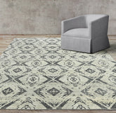 Multi Size Tone On Tone Gray Color Hand Knotted Indo Oushak Wool Modern & Contemporary Oriental Rug