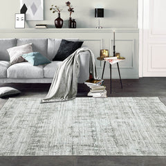 8x10 Gray, Silver, Color Hand Knotted 100% Wool Modern & Contemporary Oriental Rug