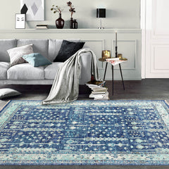 Multi Size Blue Aqua Beige Color Hand Knotted Indo Oushak Wool Traditional Oriental Rug