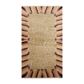 Knotted Rug Beige Sage Hand Knotted 3'11''x7' Michaelian and Kohlberg Modern Contemporary Tibetan 100% Wool Oriental Area Rug