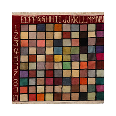 Knotted Rug Hand Knotted 3'6''x3'6'' Modern Contemporary Wool Oriental Area Rug