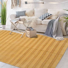 6x9 Gold, Tan, Color Hand Knotted Tibetan 100% Wool Modern & Contemporary Oriental Rug