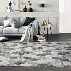 5x8 Tone On Tone Gray, , Color Hand Knotted 100% Wool Tribal Oriental Rug