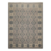 8x10 Gray, Beige, Blush Color Hand Knotted Wool Transitional Oriental Rug