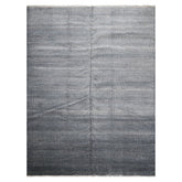 Knotted Rug Blue Hand Knotted 9'1''x12'2" Contemporary Tibetan wool and Silk Oriental Area Rug