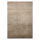 Knotted Rug Beige Hand Knotted 6'6''x9'6" Contemporary Modern Wool Oriental Area Rug