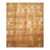 Knotted Rug Rose Hand Knotted 9'9''x13'10" Traditional Tibetan Wool and Silk Oriental Area Rug