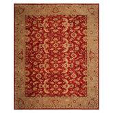Knotted Rug Red Hand Knotted 12'x15'9" Traditional Peshawar Mahal 200 KPSI Peshawar Mahal Wool Oriental Area Rug