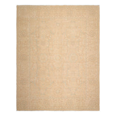 Knotted Rug Beige Hand Knotted 9'3''x11'9" Traditional Chobi Peshawar Chobi Peshawar Wool Oriental Area Rug