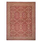 Knotted Rug Rust Hand Knotted 8'10''x11'10" Antique Oushak Wool Oriental Area Rug