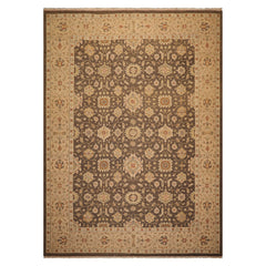 Knotted Rug Brown Hand Knotted 9'11''x14' Traditional Nourison Nourmak Soumak Reversible Wool Oriental Area Rug