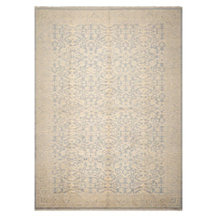 Knotted Rug Aqua Hand Knotted 9'11''x13'10" Traditional Oushak Wool Oriental Area Rug