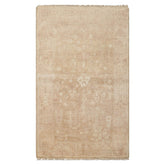 3x5 Tan, Beige, Color Hand Knotted Afghan Oushak Wool Transitional Oriental Rug