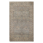 3x5 Gray, Beige, Aqua Color Hand Knotted Afghan Oushak Wool Transitional Oriental Rug