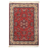 4x6 Rose, Ivory, Aqua Color Hand Knotted Pak Persian New Zealand Wool Traditional Oriental Rug