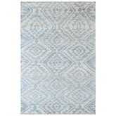 Multi Size Gray Blue Color Hand Knotted Oushak Wool Oriental Rug