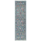 Multi Size Teal Blush Green Color Hand Knotted Oushak Wool Oriental Rug