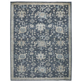 9x12 Blue, Slate, Beige Color Hand Knotted Oushak Wool Oriental Rug