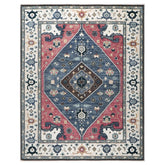 9x12 Rose, Slate, Ivory Color Hand Knotted Oushak Wool Traditional Oriental Rug