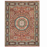 9x12 Burnt Orange, Lime, Beige Color Hand Knotted Oushak Wool Traditional Oriental Rug