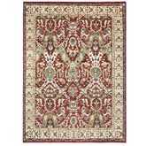 9x12 Rust, Lime, Ivory Color Hand Knotted Oushak Wool Oriental Rug