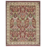 9x12 Rust, Lime, Ivory Color Hand Knotted Oushak Wool Oriental Rug