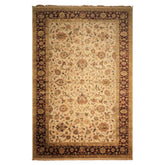 12x18 Beige, Maroon, Sage Color Hand Knotted Agra Wool Traditional Oriental Rug