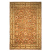 12x18 Caramel, Gold, Beige Color Hand Knotted Oushak Wool Traditional Oriental Rug