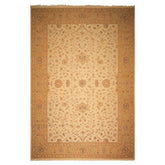 12x18 Beige, Tan, Gold Color Hand Knotted Soumak Wool Transitional Oriental Rug
