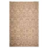 9x13 Taupe, Beige, Brown Color Hand Knotted Oushak Wool Transitional Oriental Rug