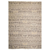 Multi Size Silver Beige Gray Color Hand Knotted Oushak Wool Transitional Oriental Rug