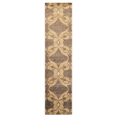 2'6x10 Gray, Beige, Slate Color Hand Knotted Tibetan Wool Transitional Oriental Rug