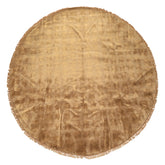 Round Tan, Gold, Color Hand Knotted Tibetan New Zealand Wool Transitional Oriental Rug