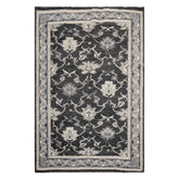 6x9 Charcoal, Gray, Graphite Color Hand Knotted Oushak Wool Traditional Oriental Rug