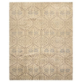 8x10 Gray, Taupe, Slate Color Hand Knotted Tibetan Wool Transitional Oriental Rug
