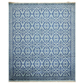 8x10 Blue, Navy, Color Hand Knotted Bokhara Wool Transitional Oriental Rug