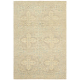6x9 Beige, Gray, Taupe Color Hand Knotted Oushak Wool Transitional Oriental Rug