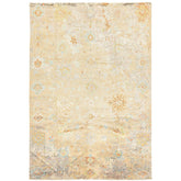 6x9 Beige, Aqua, Taupe Color Hand Knotted Sherpa Viscose Modern & Contemporary Oriental Rug