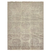 9x12 Gray, Taupe, Color Hand Knotted Oushak Wool Transitional Oriental Rug
